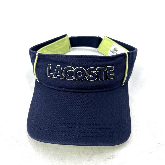 Lacoste Blue Green Logo Embroidered Visor Cap Hat Unisex OS - Picture 1 of 8